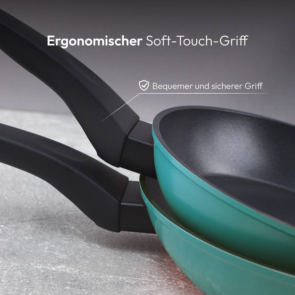 BERGNER Pfannenset Classique grün Aluminium 2 tlg.