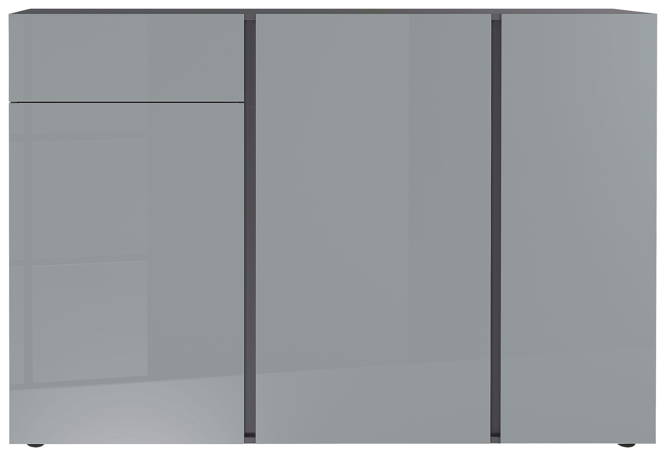 Sideboard Mesa Graphit Nachbildung Silbergrau Hochglanz B/H/T: ca. 152x103x43 cm Sideboard Mesa Graphit Nachbildung Silbergrau Hochglanz B/H/T: ca. 152x103x43 cm