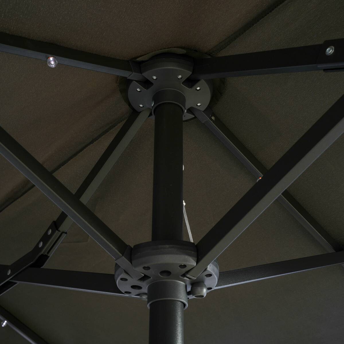 Outsunny Doppelseitiger Sonnenschirm grau Polyester B/H/L: ca. 150x219x295 cm