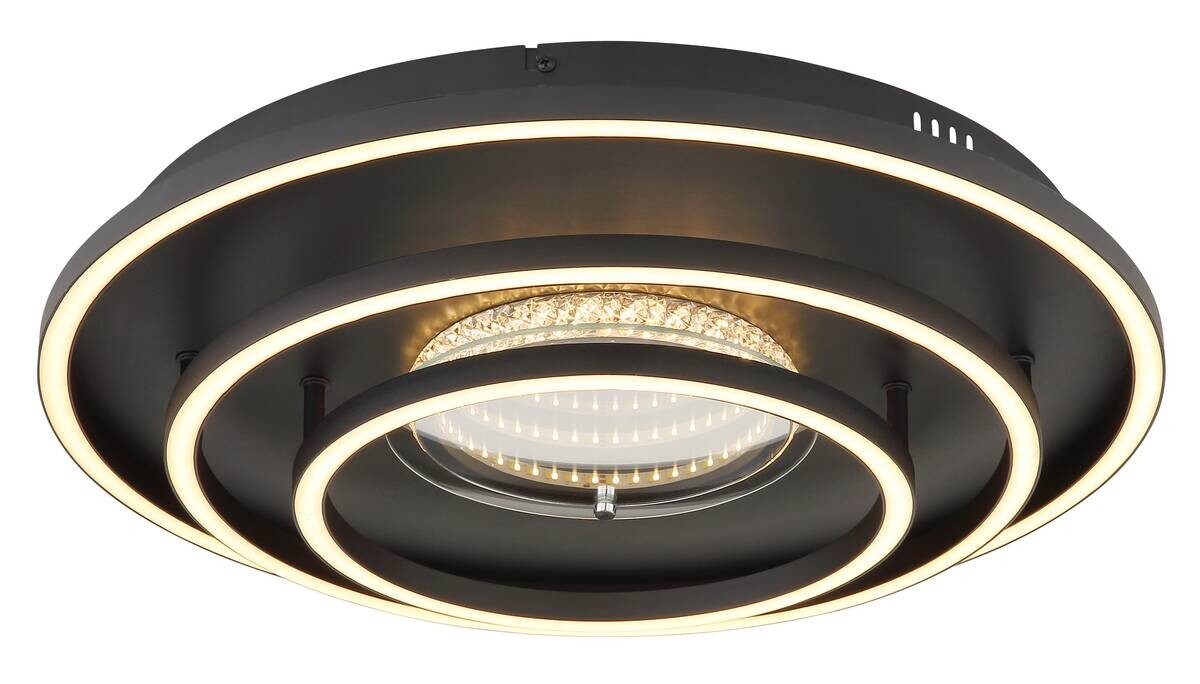 GLOBO Deckenleuchte mattschwarz Metall Aluminium H/D: ca. 10,8x51,1 cm 1 Brennstellen