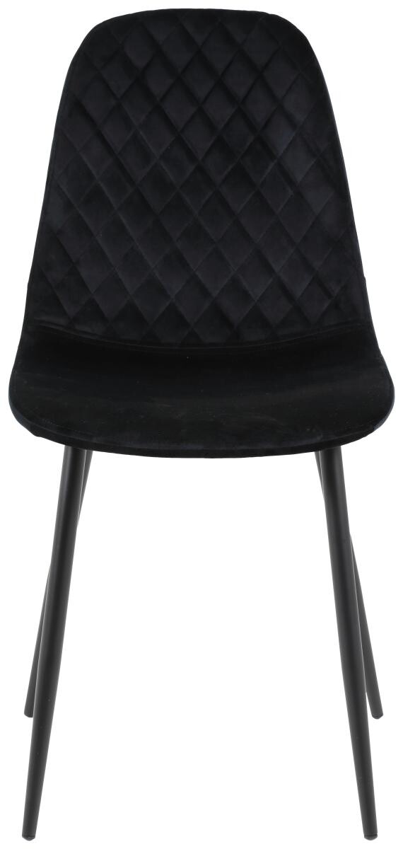 Stuhl Mira 2er Set schwarz Samtoptik B/H/T: ca. 44x89x53,5 cm