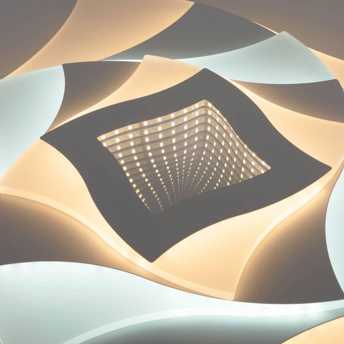 Näve Leuchten Deckenleuchte 1408477 Metall Kunststoff B/H/T: ca. 48x6x48 cm null 5 Brennstellen