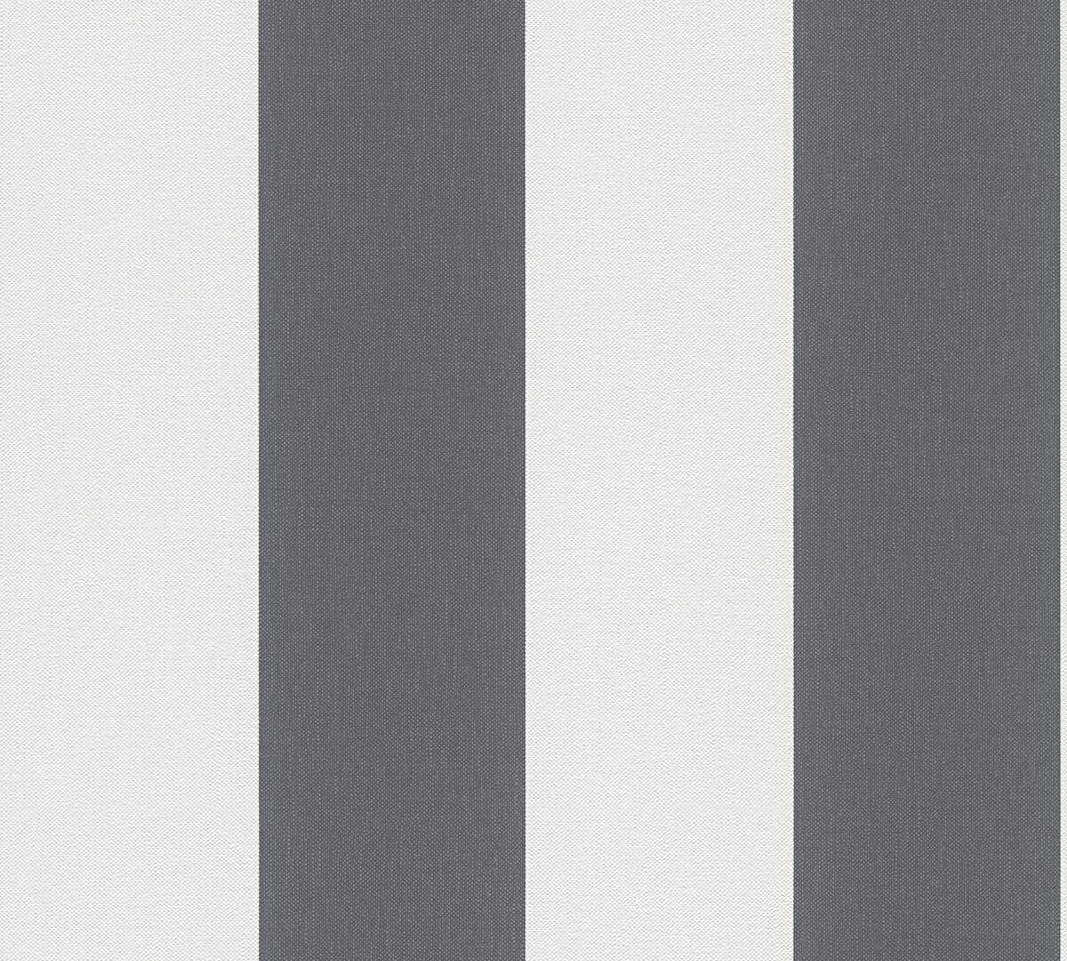 A.S.Creation Vliestapete Black & White Streifen grau weiß B/L: ca. 53x1005 cm