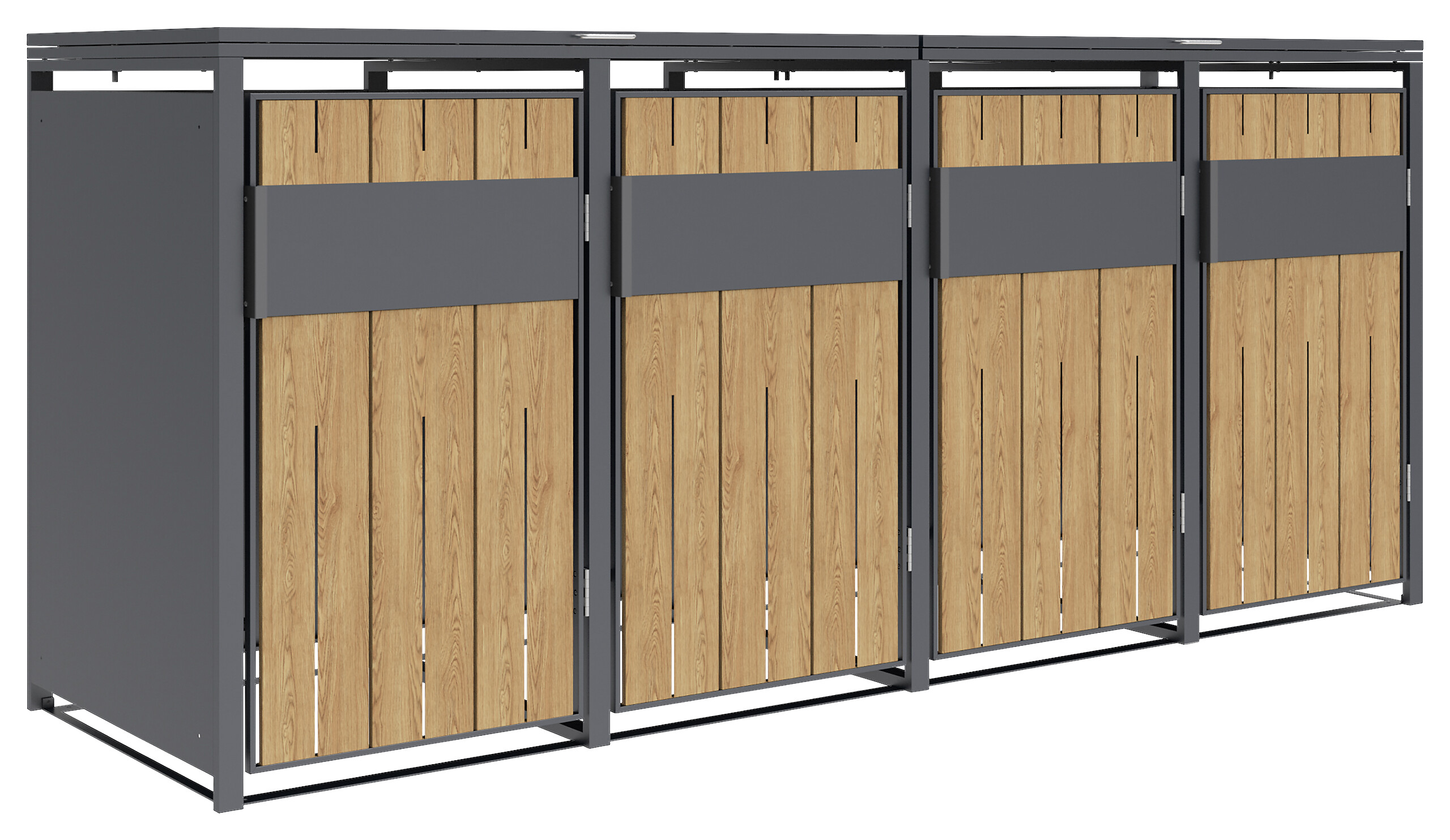 Westmann Mülltonnenbox Varius Holzoptik B/H/L: ca. 265x116x80 cm