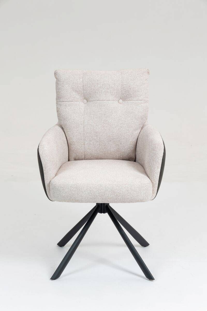 Drehstuhl Lecce beige Microfaser