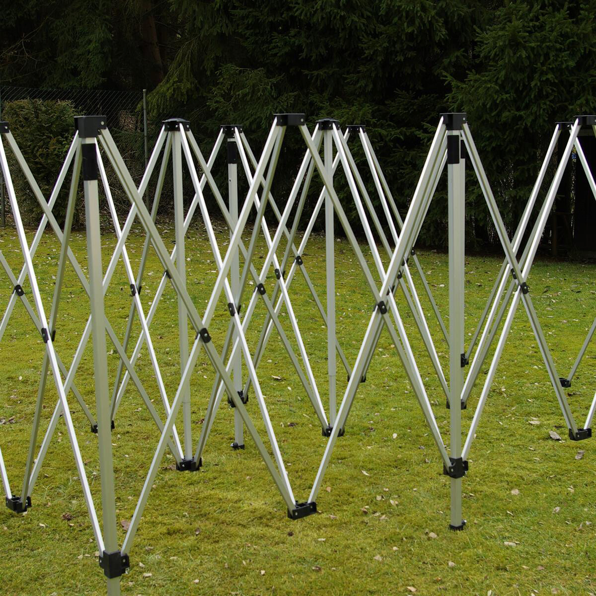 VCM Pavillon PROFI weiß Metall B/H/L: ca. 600x220x300 cm