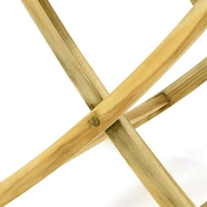 VCM Balkontisch braun Teakholz B/H/T: ca. 80x75x80 cm