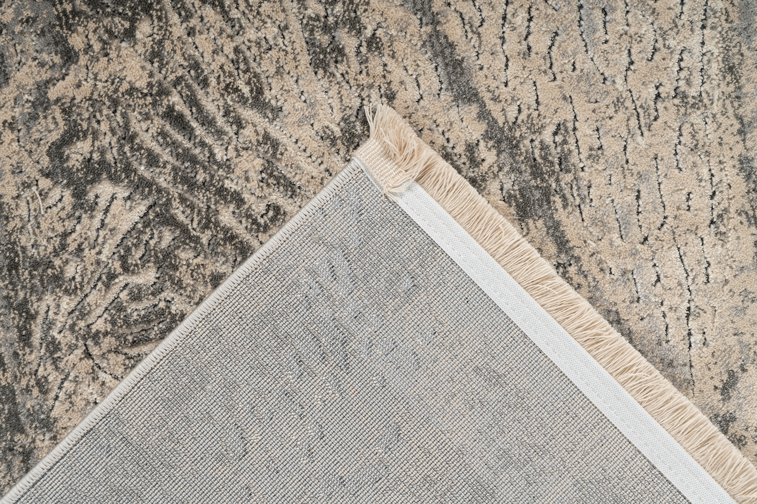 Kayoom Kurzflorteppich Adela 525 grau B/H/L: ca. 80x1,3x150 cm