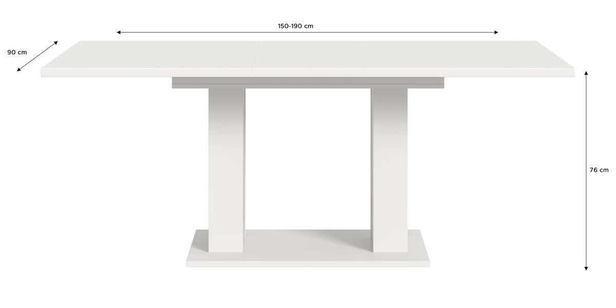 Esstisch MOTION weiß B/H/T: ca. 150x76x90 cm