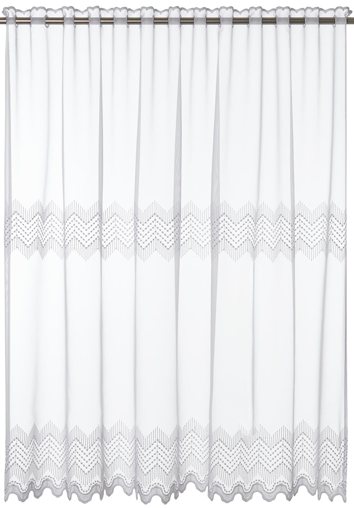 POCOline Scheibengardine Adal weiß B/L: ca. 140x110 cm