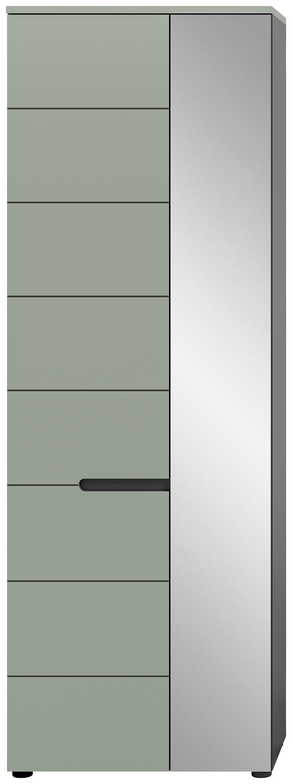 Garderobenschrank Canu grün basaltgrau Nachbildung B/H/T: ca. 190x65x37 cm