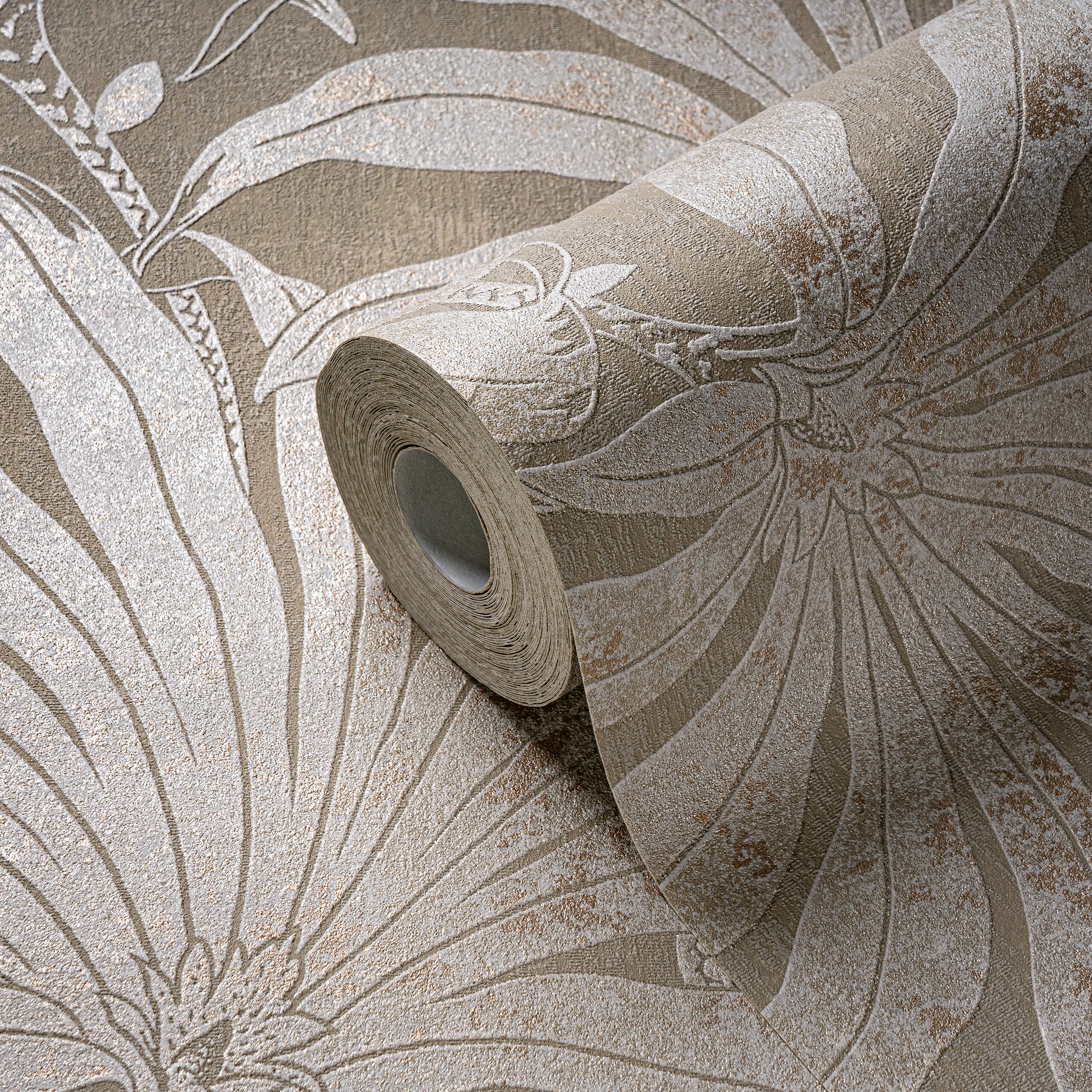 A.S.Creation Vliestapete weiß grau gold B/H/D: ca. 53x1005x9,4 cm