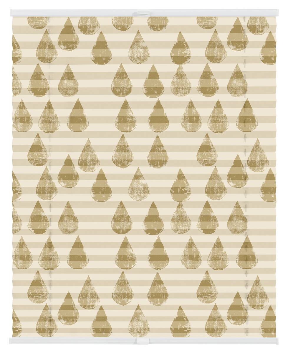 LICHTBLICK Spannplissee Golden Drops gold B/L: ca. 70x130 cm