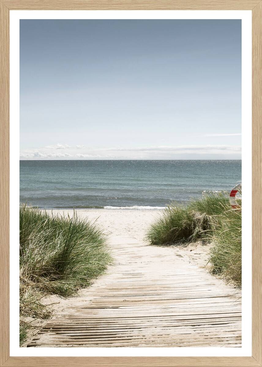 Gerahmtes Bild Strand B/H: ca. 70x50 cm