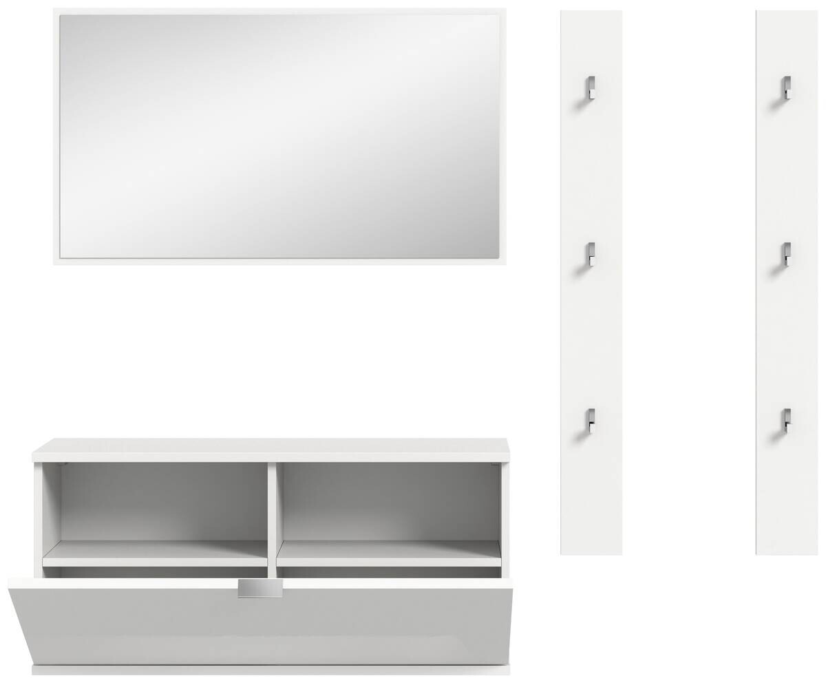 Garderobe PROJEKT X weiß weiß Hochglanz B/H/T: ca. 130x191x37 cm