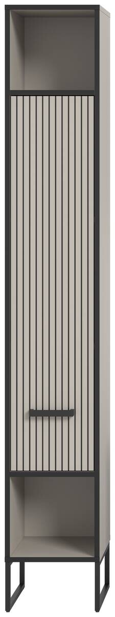 Badhochschrank BAGNO schwarz Kaschmirgrau Nachbildung B/H/T: ca. 30x192x32 cm