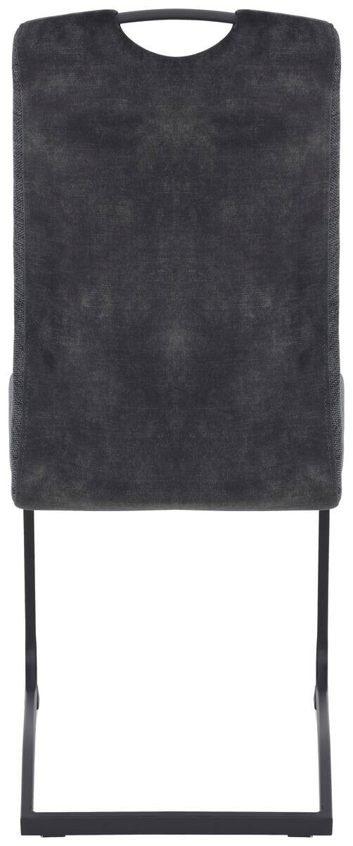 Schwingstuhl Riga, 2er-Set anthrazit Webstoff B/H/T: ca. 44x100x60 cm