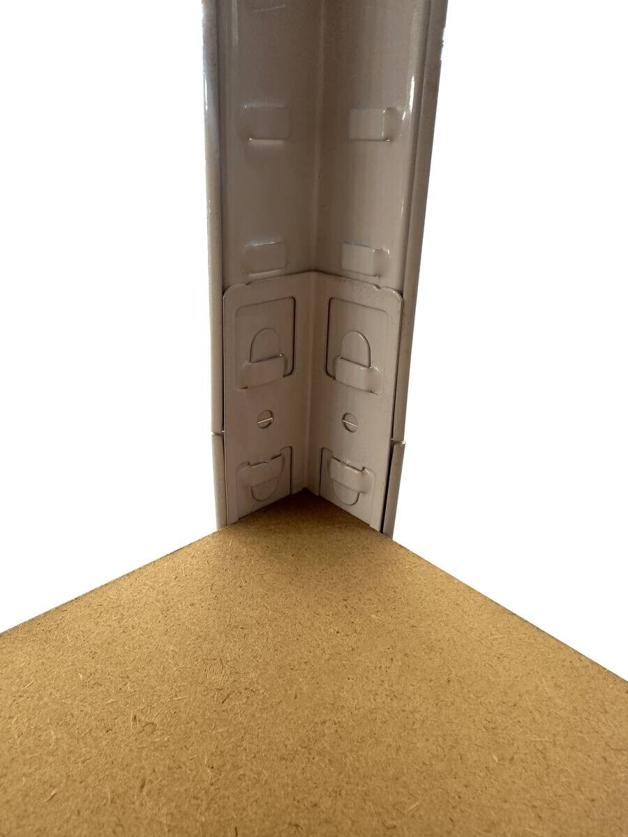 Schwerlaststeckregal weiß B/H/T: ca. 90x160x60 cm