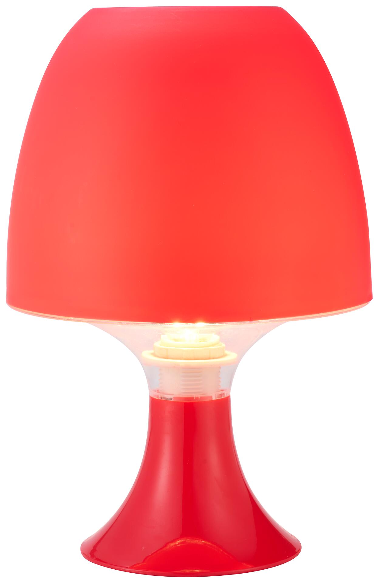 POCOline Tischleuchte Sveta rot Kunststoff H: ca. 24 cm E14 1 Brennstellen