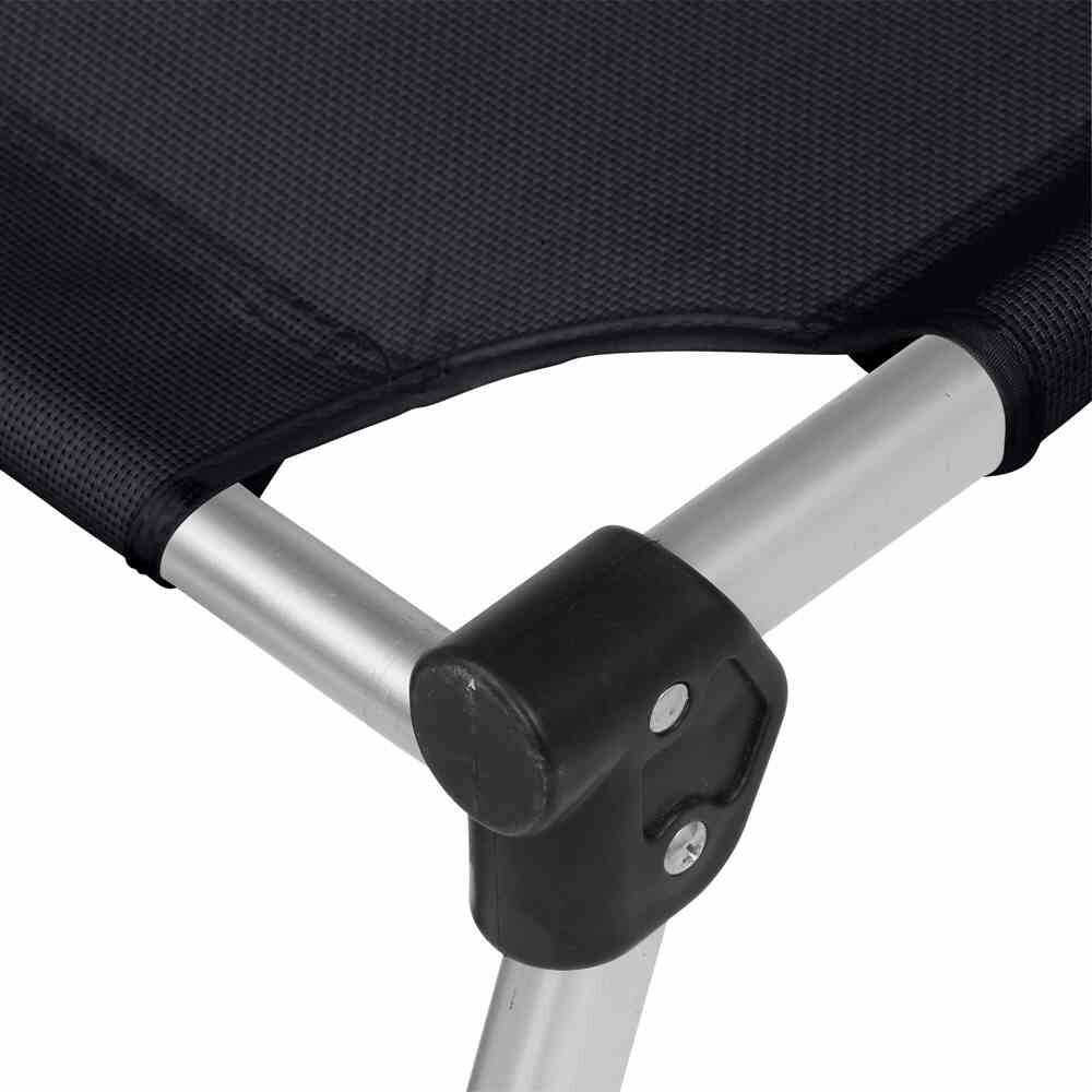 Gardamo Gartenliege ALU-XXL schwarz Aluminium