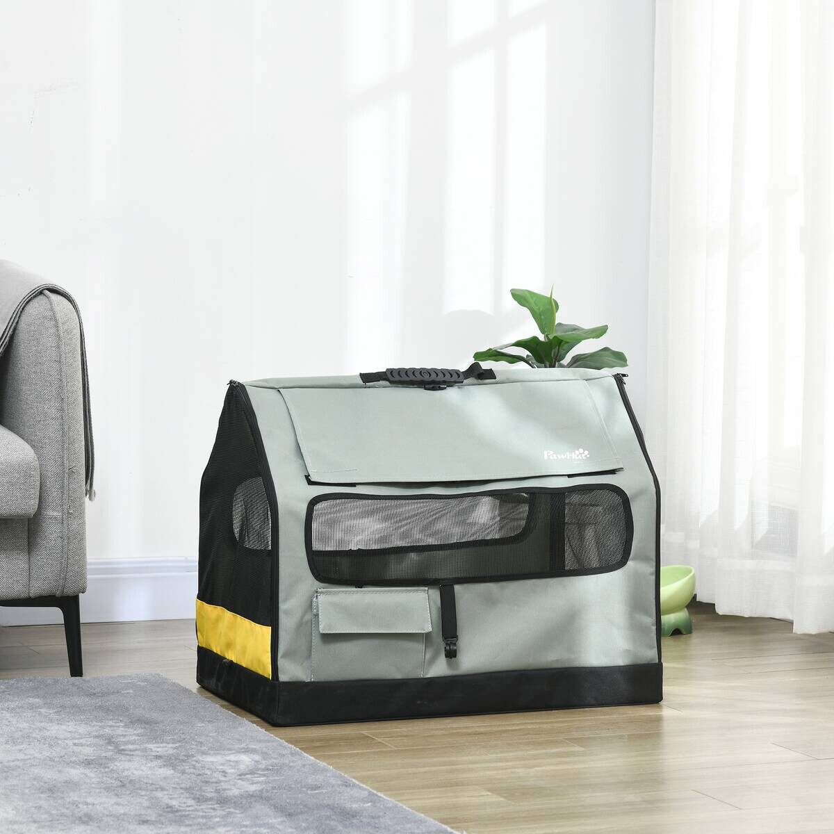 PawHut Hunde-Zubehör grau Polyester B/H/L: ca. 65x132x74 cm