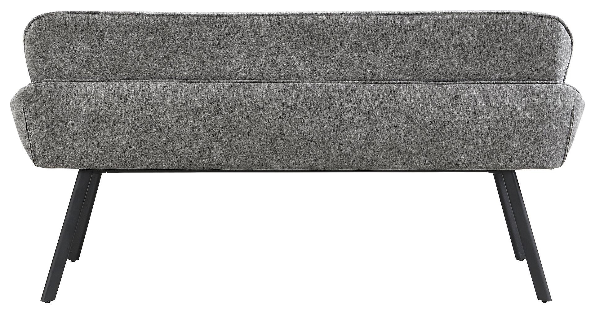 Sitzbank RICO schwarz grau Metall Stoff B/H/T: ca. 160x90x62 cm