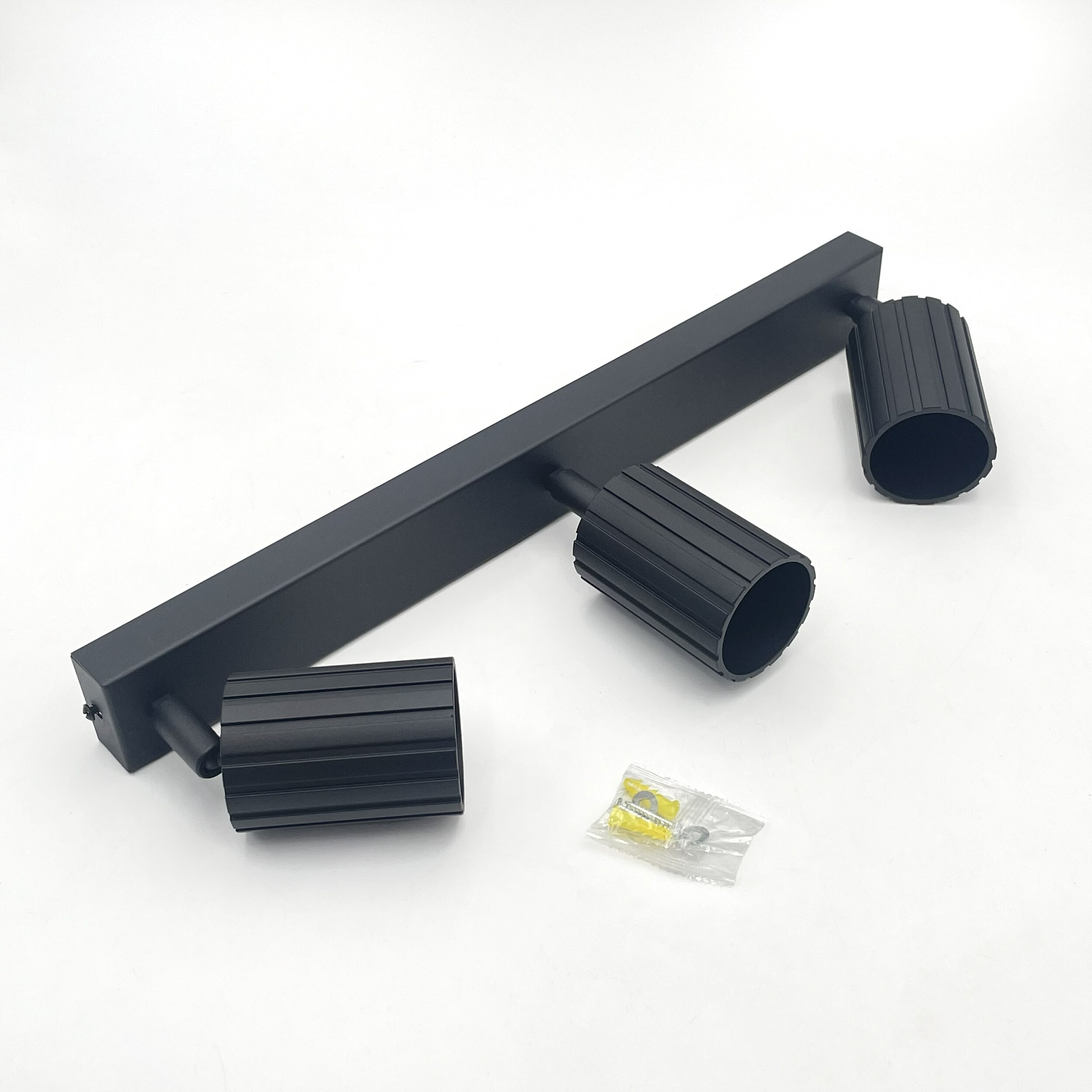 Lamkur Strahler Prisma schwarz Stahl B/H/L: ca. 6,5x16,5x45 cm 3 Brennstellen