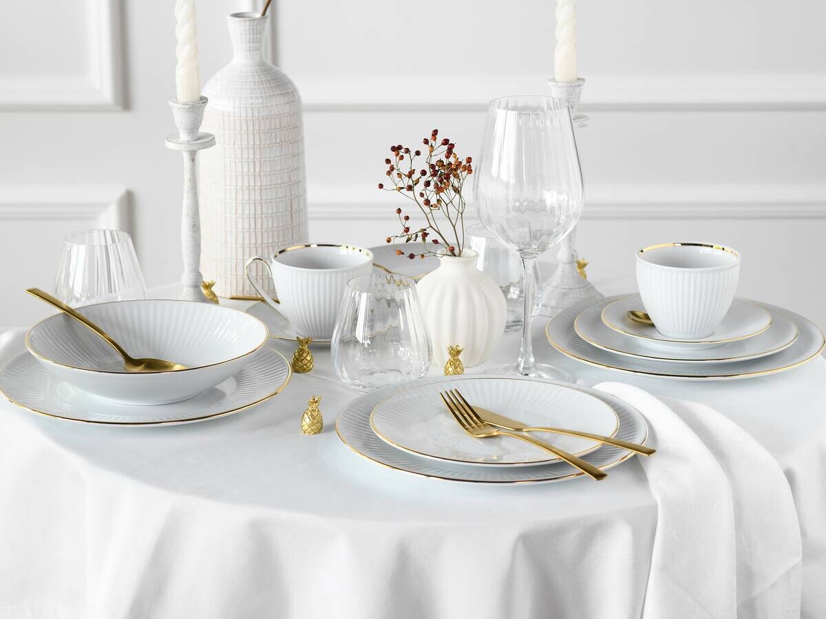 CreaTable Kombiservice Valencia gold Porzellan 30 tlg.