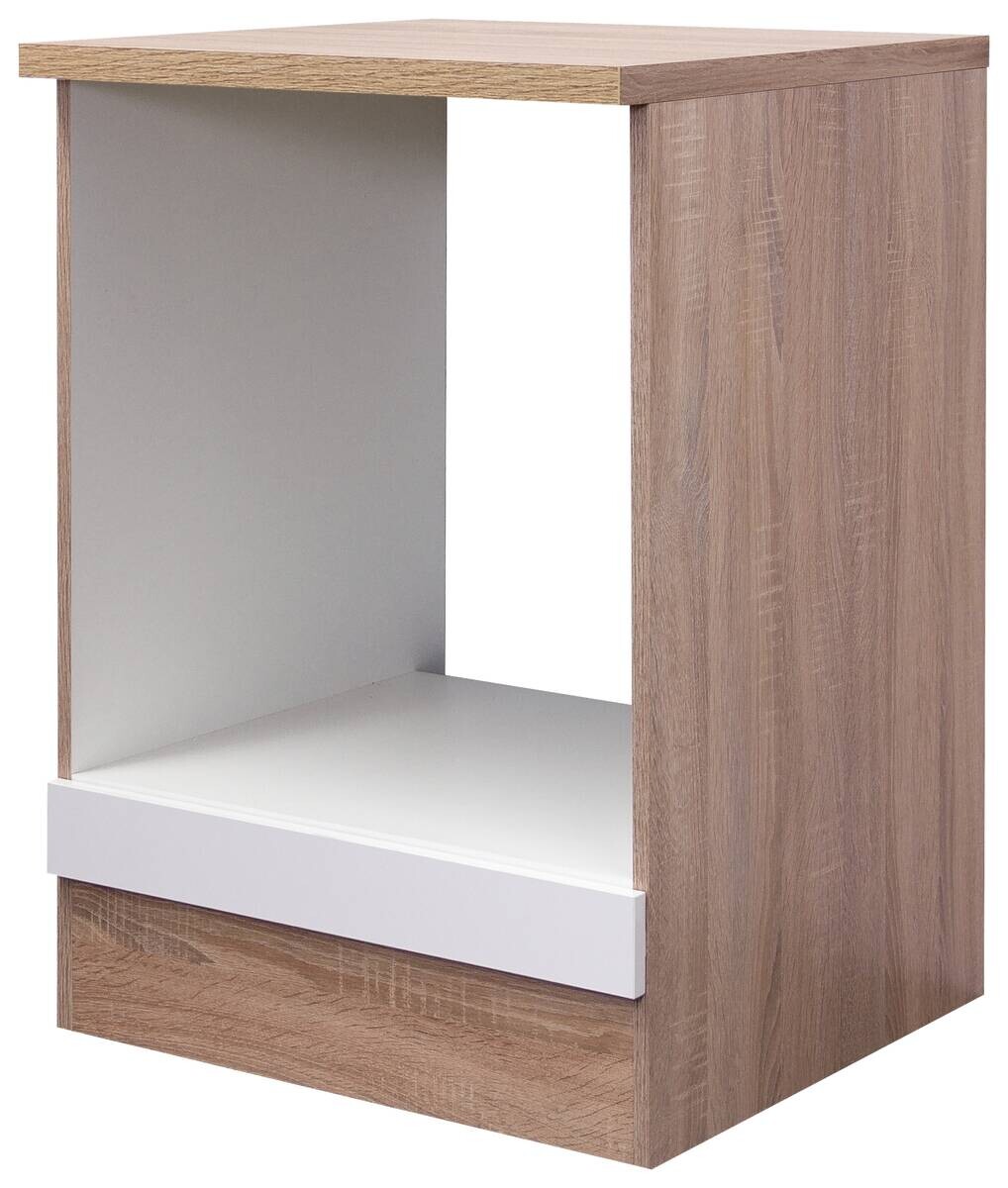 Herdumbauschrank Samoa weiß Eiche Nachbildung B/H/T: ca. 60x85x60 cm