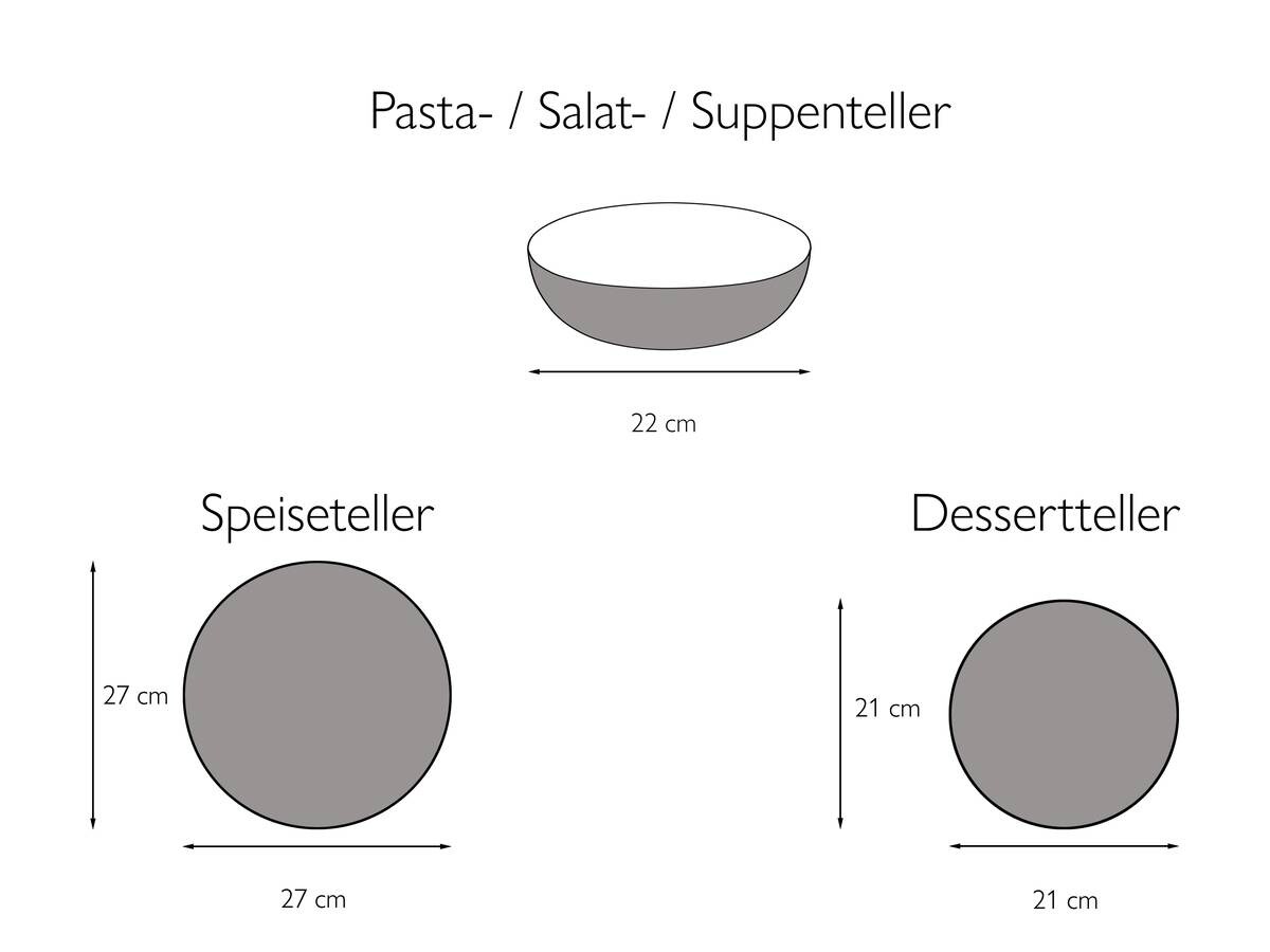 CreaTable Tafelservice Sea Breeze grün Steinzeug 18 tlg.