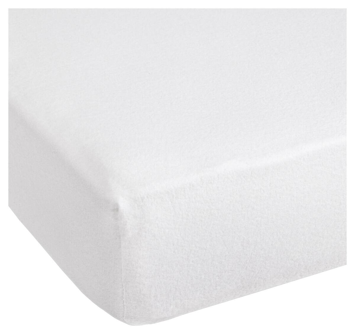 Spannbetttuch weiß Baumwolle B/L: ca. 200x220 cm