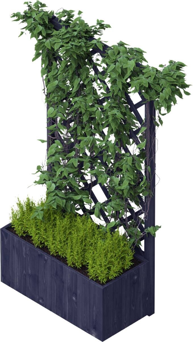 UPYARD Pflanzkasten CLASSIC schwarz Holz B/H/L: ca. 40x160x80 cm