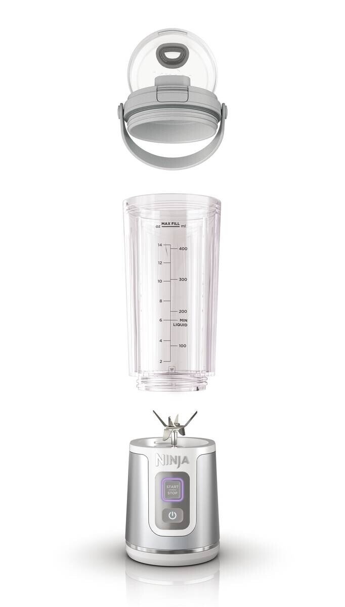 Ninja Standmixer weiß Kunststoff Edelstahl B/H/L: ca. 9x27x8,5 cm