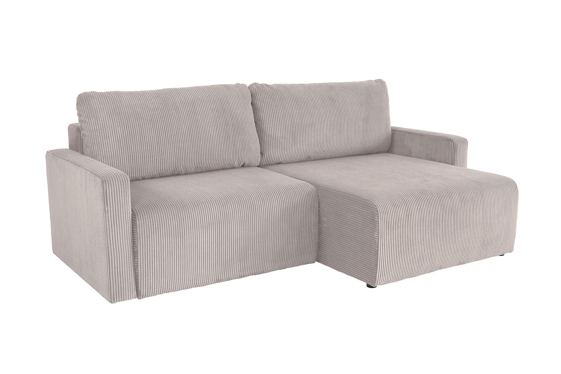 Ecksofa mit Bettfunktion und Bettkasten Microfaser B/H/T: ca. 227x92x146 cm