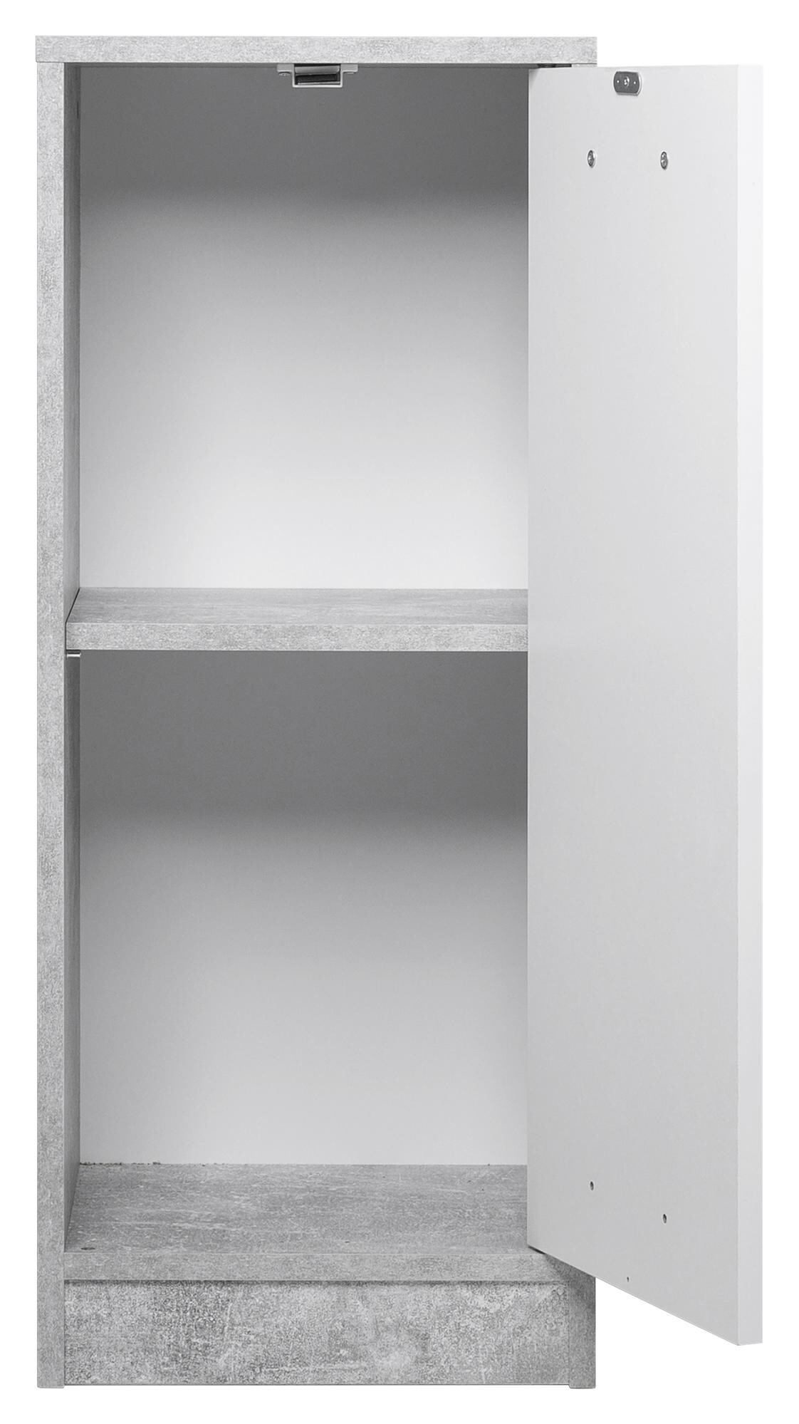 Bad-Set Madeira Beton Optik weiß B/H/T: ca. 123x76,5x28 cm