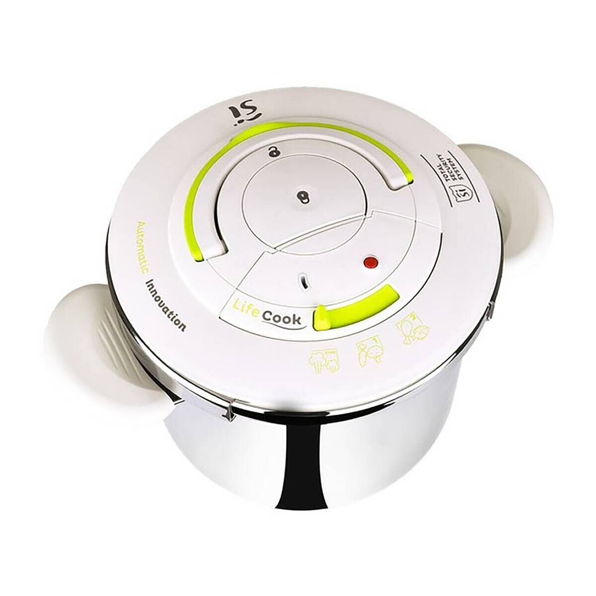 SAN IGNACIO Schnellkochtopf Life silber Edelstahl