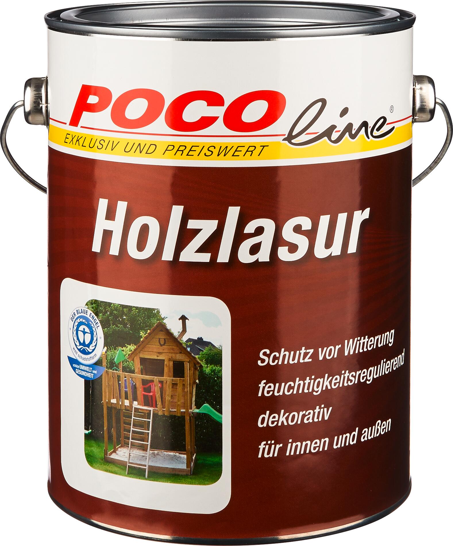 POCOline Acryl Holzlasur nussbaum ca. 2,5 l