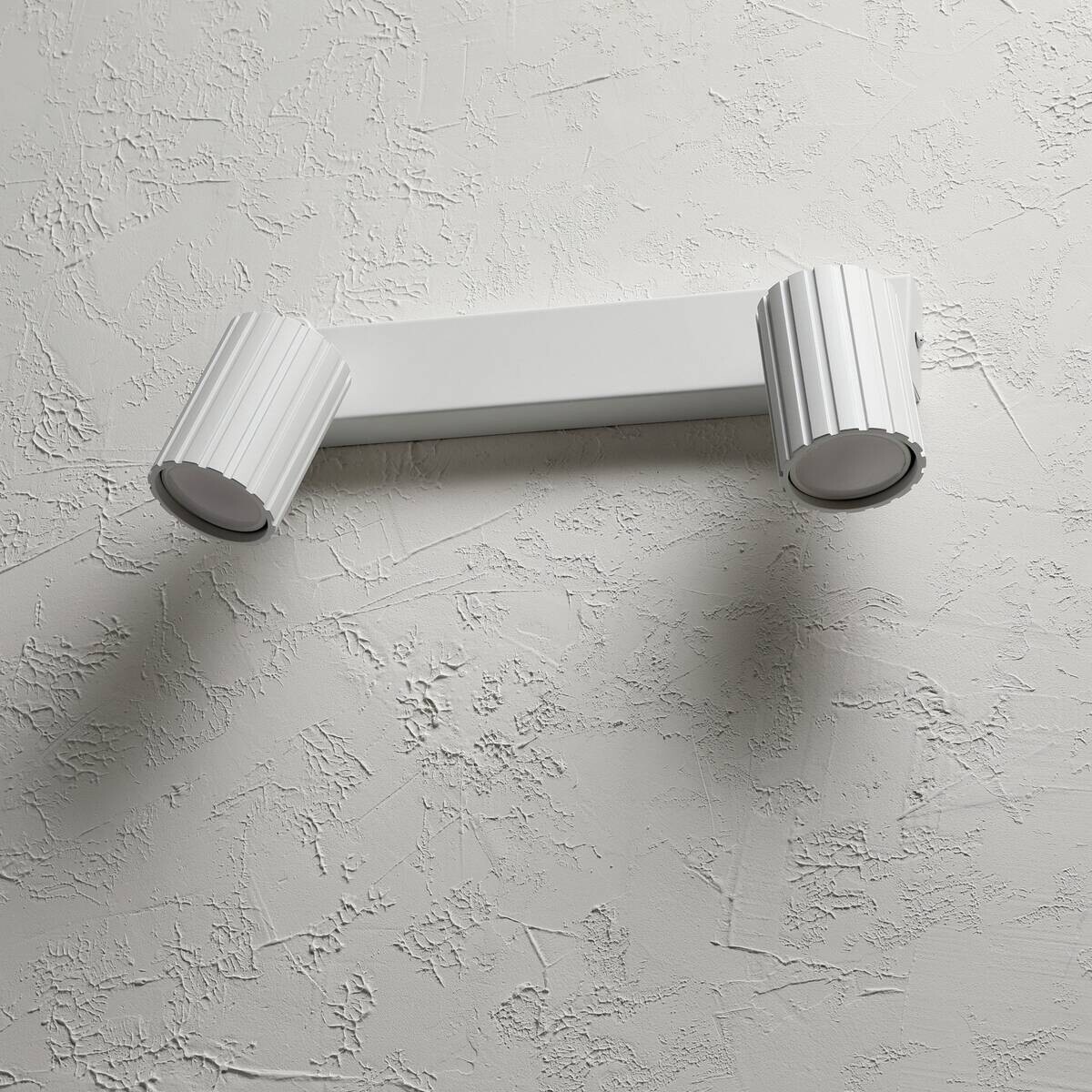 Lamkur Strahler Prisma weiß Stahl B/H/L: ca. 6,5x16,5x30 cm 2 Brennstellen