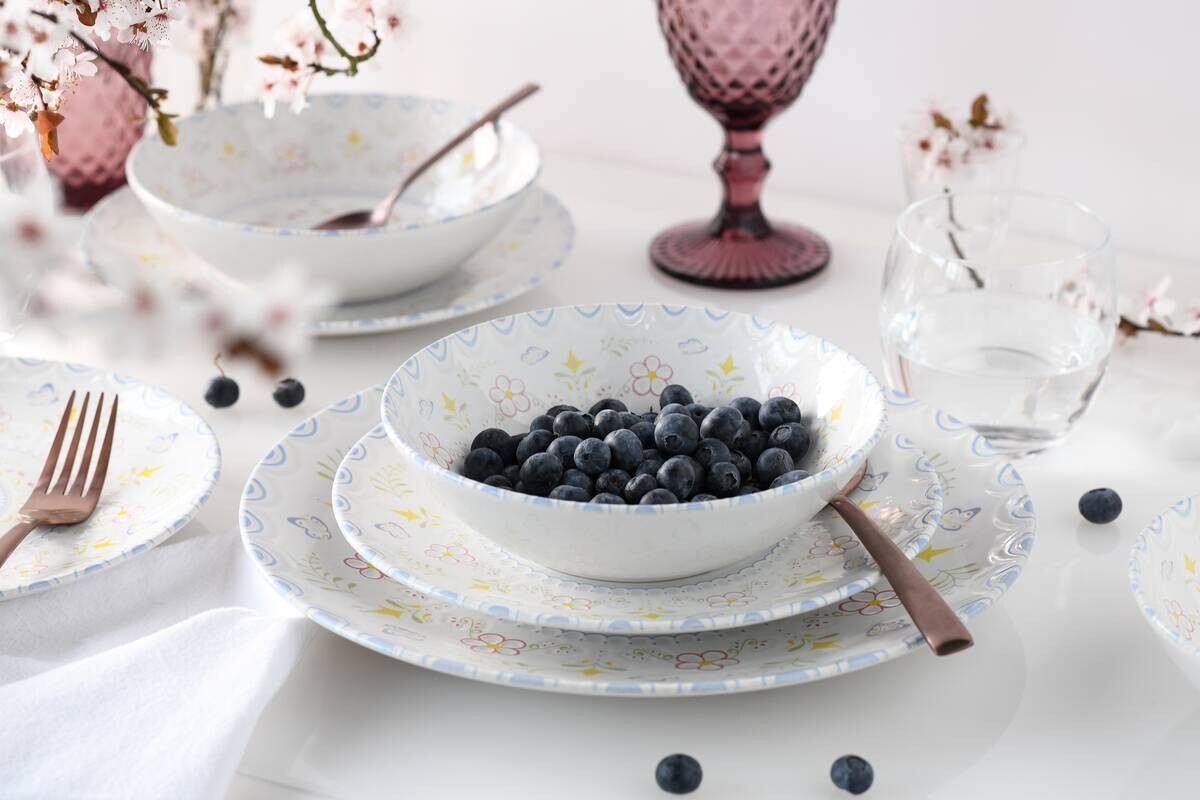 CreaTable Kombiservice Primavera pastell Steinzeug 16 tlg.