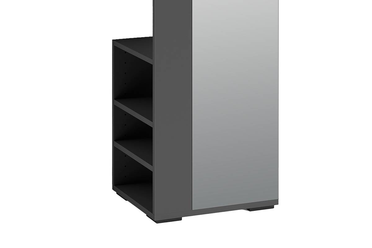 Hochschrank BEN anthrazit Spiegel B/H/T: ca. 40x184x35 cm