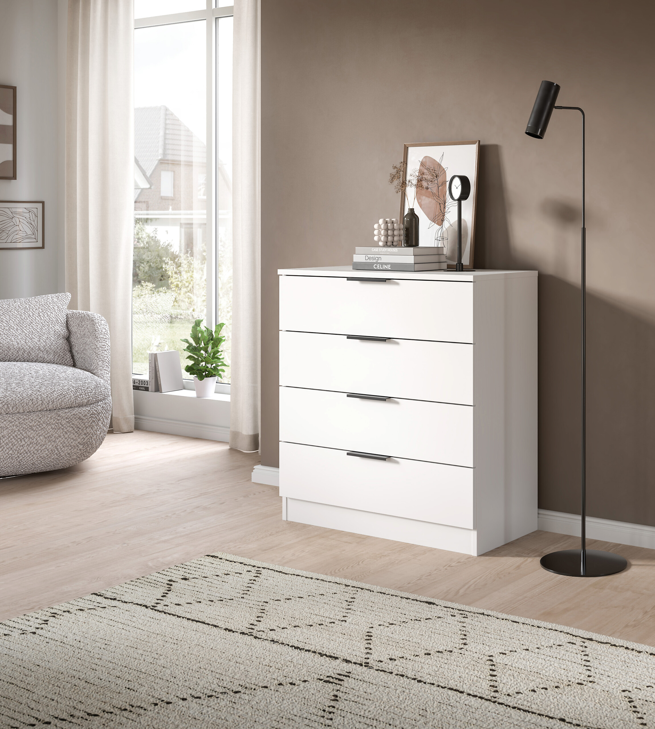 Kommode KOPENHAGEN weiß B/H/T: ca. 74x80x35 cm