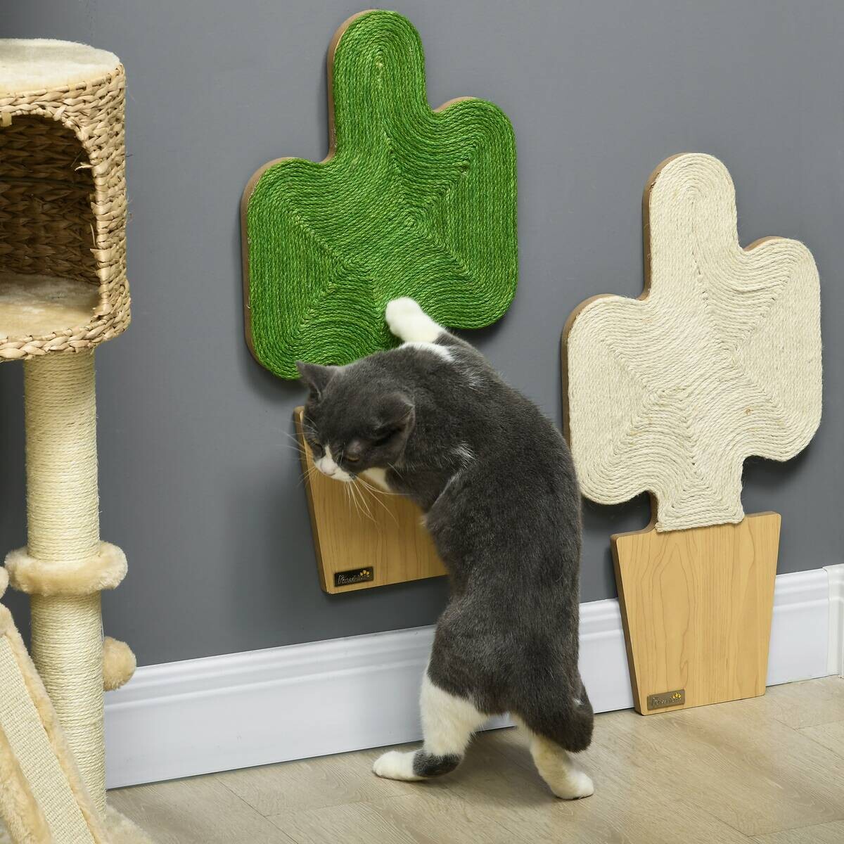 PawHut Tier-Zubehör weiß Polypropylen B/H/L: ca. 30x1,5x60 cm