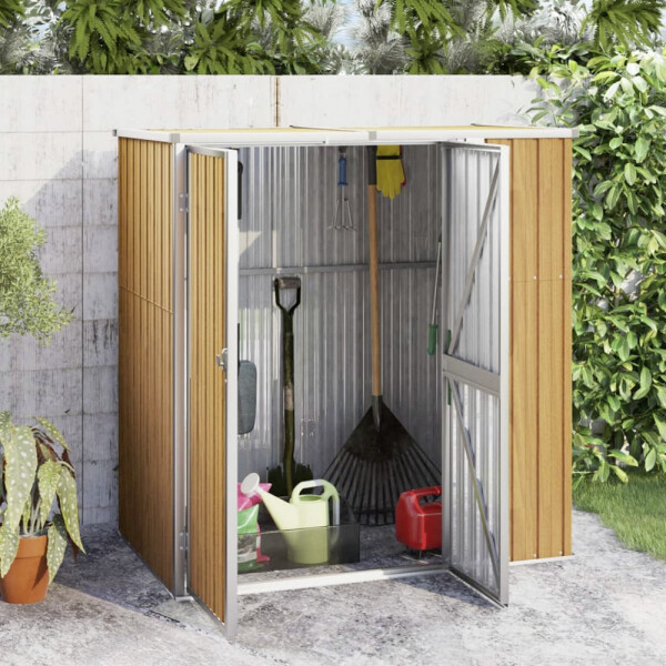 vidaXL Geräteschuppen braun B/H/T: ca. 161x161x89 cm