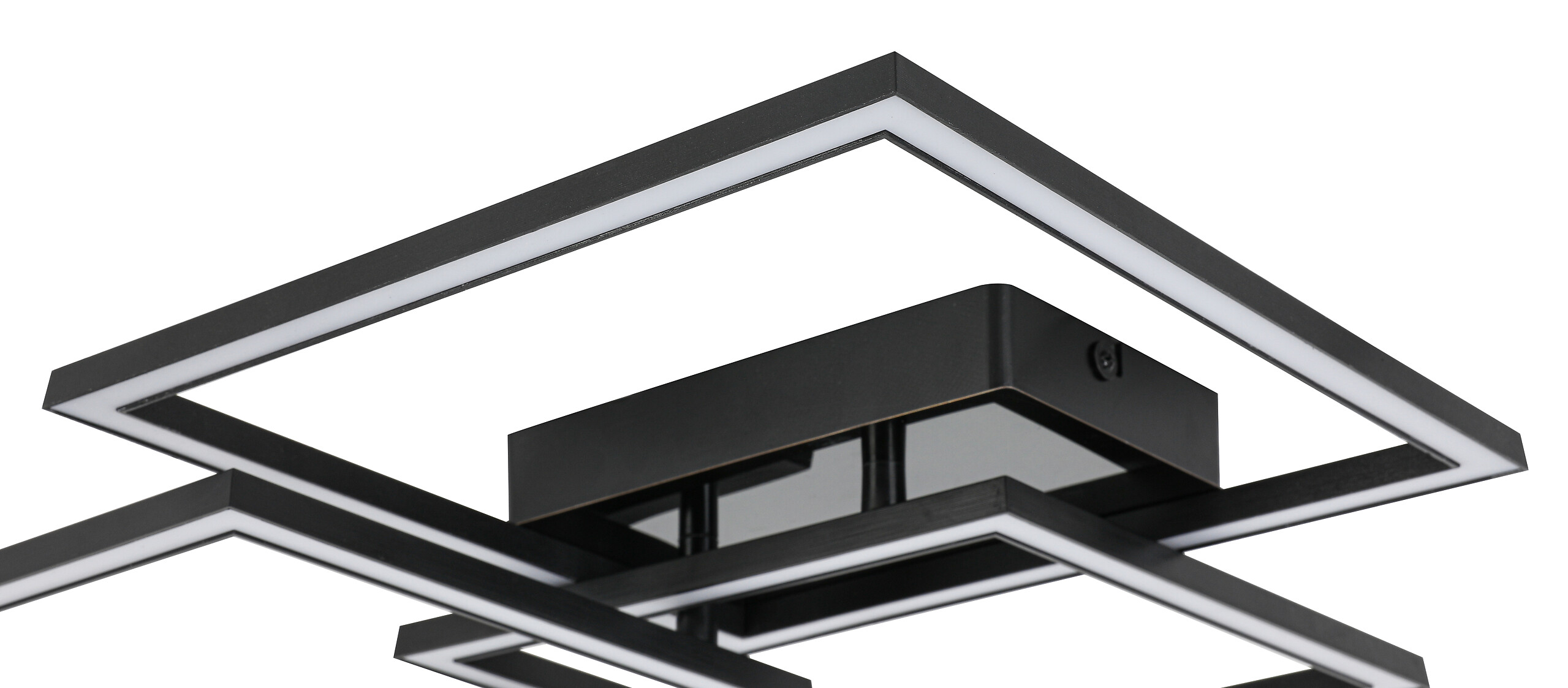 Nolo LED-Deckenleuchte Triple schwarz Kunststoff B/H/T: ca. 49,5x45x8 cm