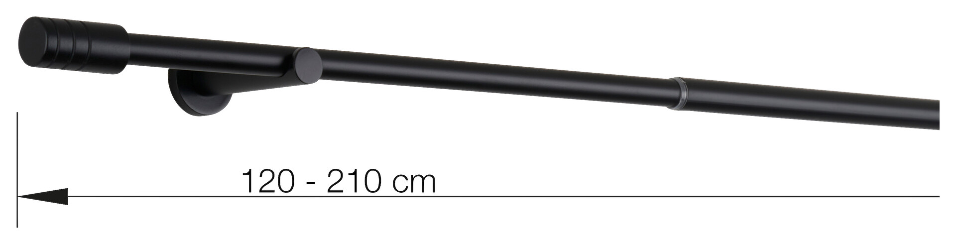 ondeco Stilgarnituren rillcube schwarz Metall ausziehbar von ca. 120 bis 210 cm 1.0 Läufe