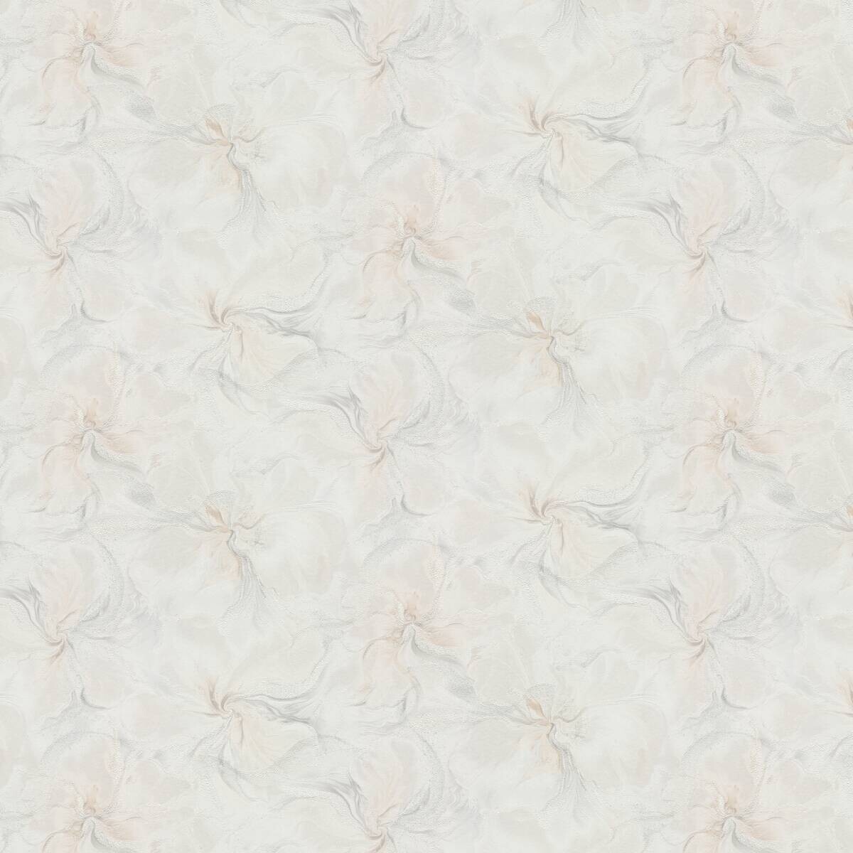 Vliestapete Blätter weiß beige grau B/L: ca. 53x1005 cm glitzernd