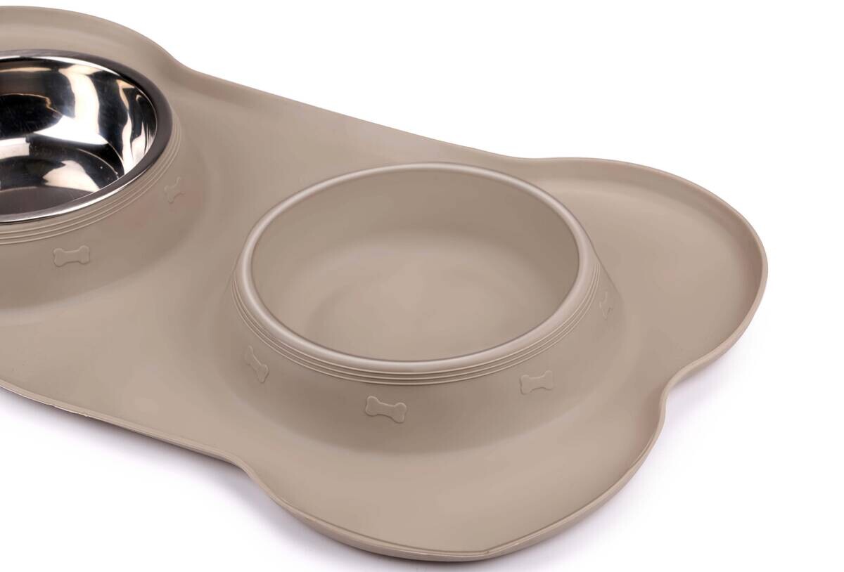 Futternapf silber Edelstahl