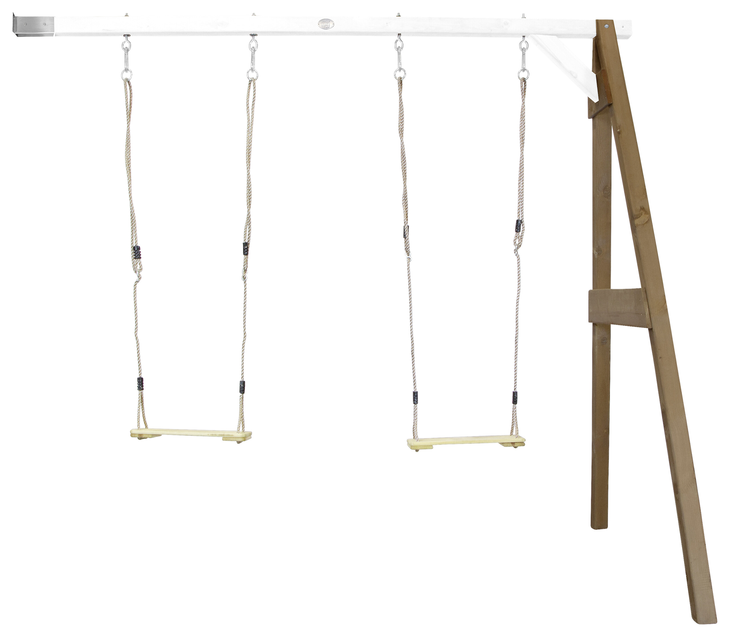 AXI Doppel-Anbauschaukel braun B/H/L: ca. 244x207x160 cm
