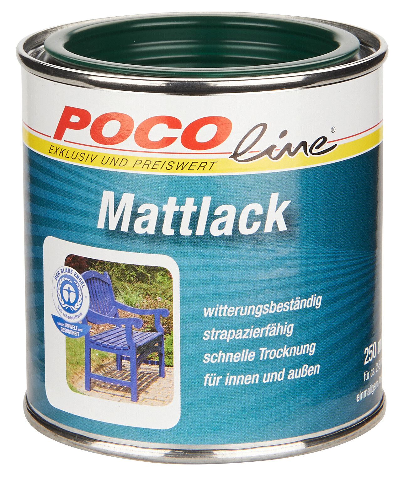 POCOline Acyl Buntlack moosgrün matt ca. 0,25 l