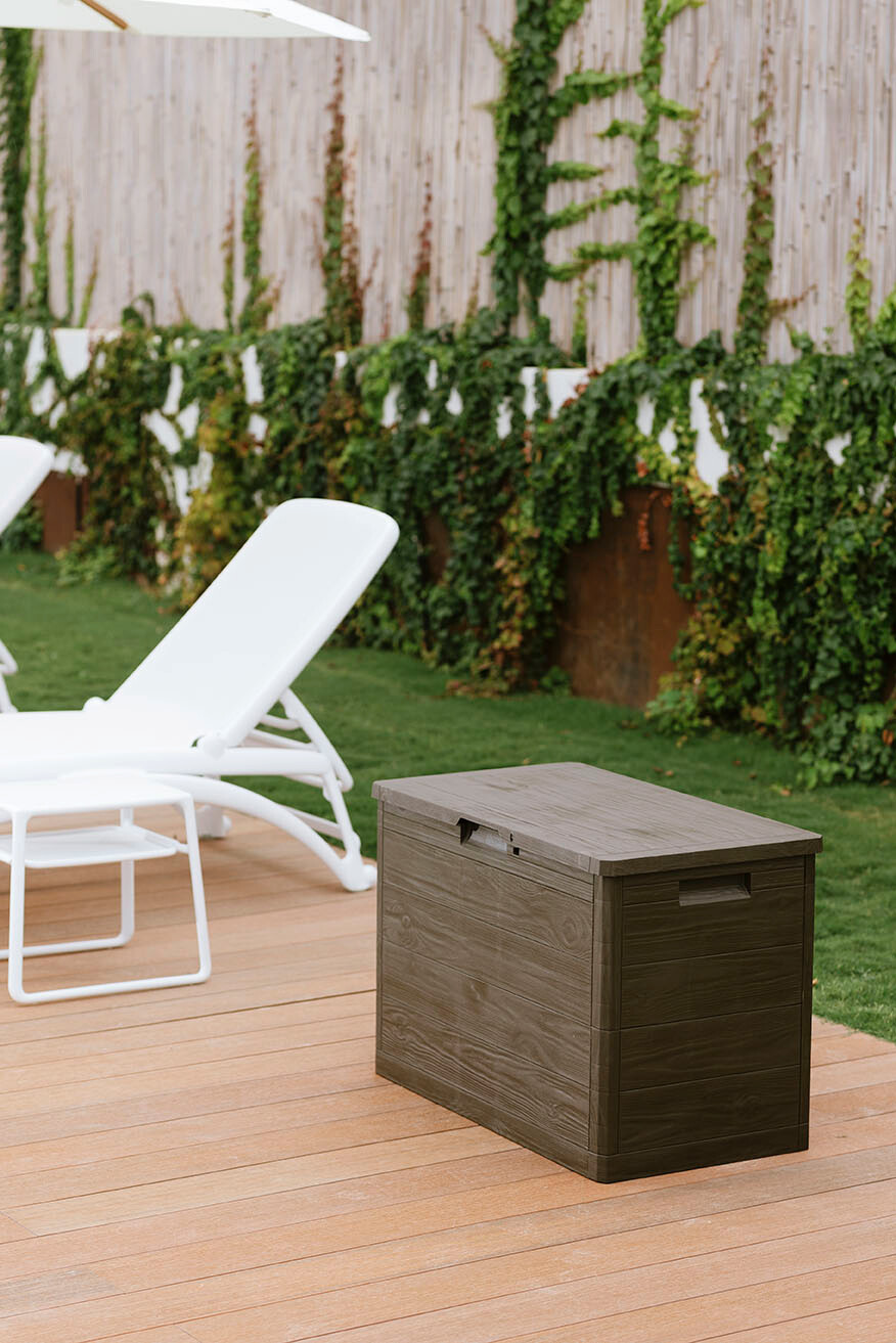 Toomax Aufbewahrungsbox Woodys braun Kunststoff B/H/L: ca. 52,7x44,5x77,5 cm Toomax Aufbewahrungsbox Woodys braun Kunststoff B/H/L: ca. 52,7x44,5x77,5 cm